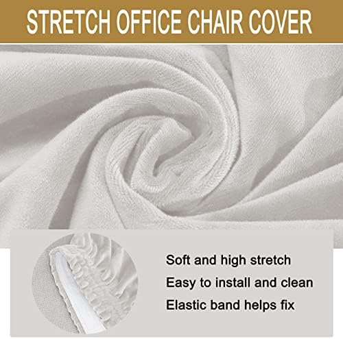 HAOYONG Armless Accent Chair Cover - Stretch Velvet Slipcover for Furniture Protection