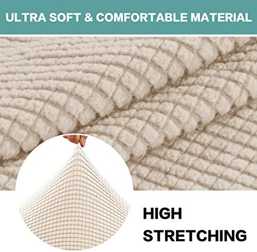Turquoize Stretch Ottoman Cover Biscotti Beige X-Large