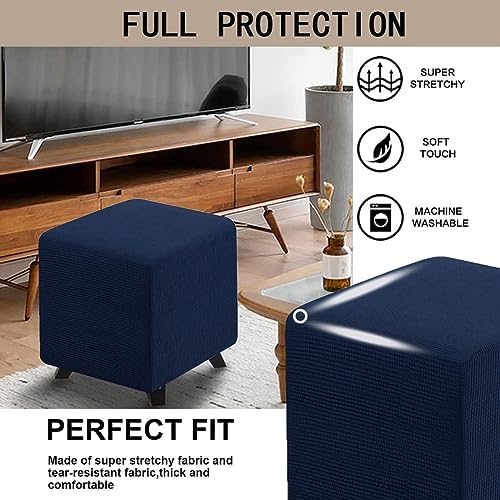 Square Folding Ottoman Slipcover with Elastic Band