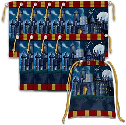 Birthday Galore Wizard Castle Drawstring Goodie Bags 10 Pack
