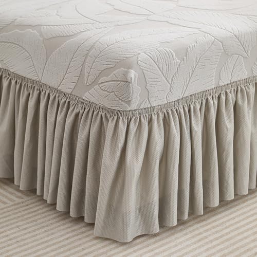 YOCOVER Rectangle Ottoman Covers with Ruffle Skirt