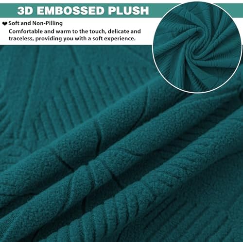 Soft Knitted Jacquard Ottoman Cover Stretch Fit for Large Square Ottoman