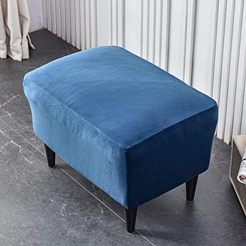 Stretch Velvet Ottoman Cover for Living Room Stool