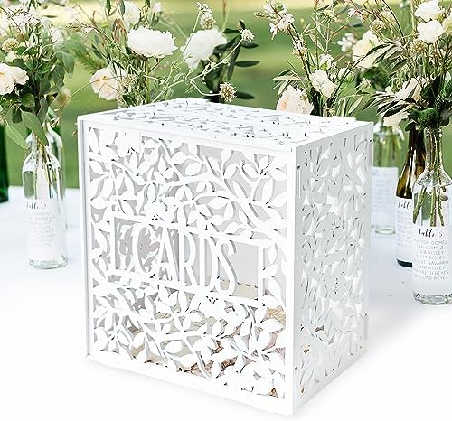OurWarm White Card Box for Wedding Reception Decor