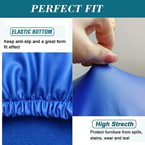 HFCNMY Bar Stool Covers 2 Pack Waterproof PU with Backs