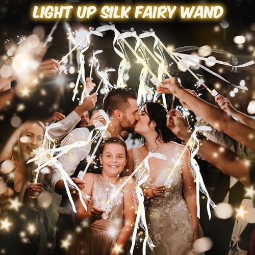 100PCS LED Fairy Wands with Bells for Wedding