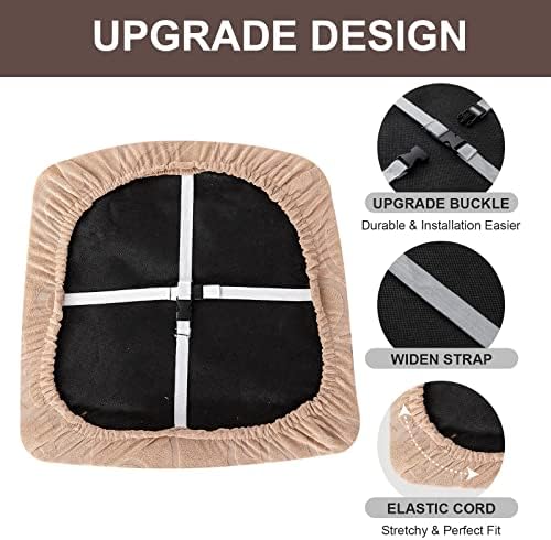 Genina Waterproof Dining Chair Covers with Elastic Band