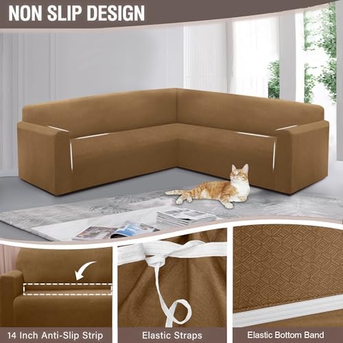 Light Brown X-Large Sectional Couch Cover