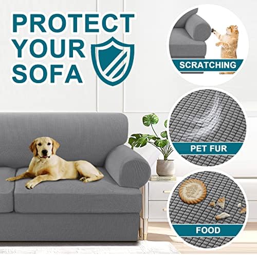 Turquoize 4 Piece T Cushion Sofa Slipcovers
