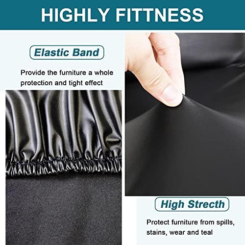 HFCNMY Rectangle Stool Covers 2 Pack Black