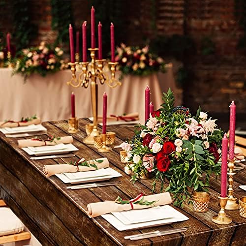 Irenare Rustic Plastic Table Covers with Brown Wood Grain