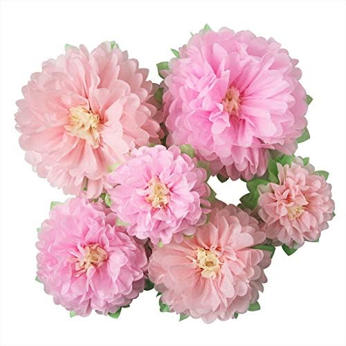 Pink Flowers Decoration 6PCS for Party and Home Use