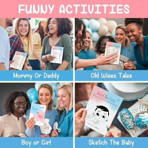 Baby Gender Reveal Game Set for Guests