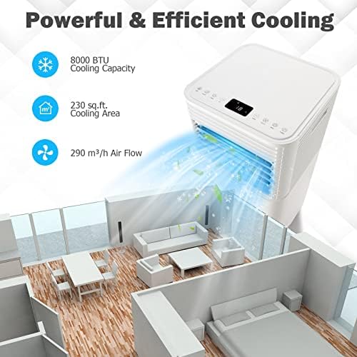 PETSITE Portable Air Conditioner 8000 BTU Cooling Unit