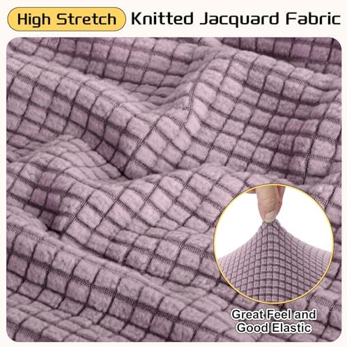 Uxcell Ottoman Cover Square Light Purple Small