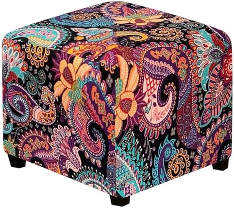 Lussenwert Square Ottoman Cover with Elastic Bottom