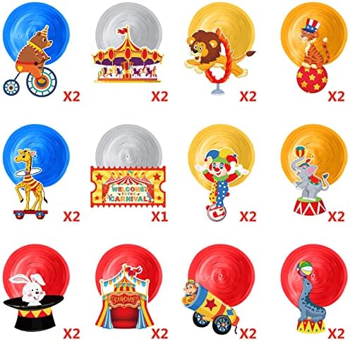 Zonon 30 Pcs Carnival Hanging Swirl Decorations