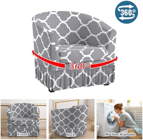 GOSTADY 2 Piece Club Chair Slipcovers for Living Room and Couch Covers