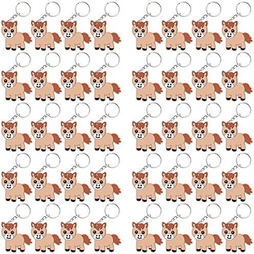 40 Pack Pony Keyring Pack for Party Favor and Guest Gift
