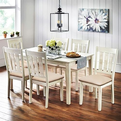 Leather Stretch Chair Covers with Elastic Ties 4 PCS Khaki