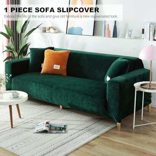 PENDEJATO Stretch Sofa Slipcover - Dark Green Large
