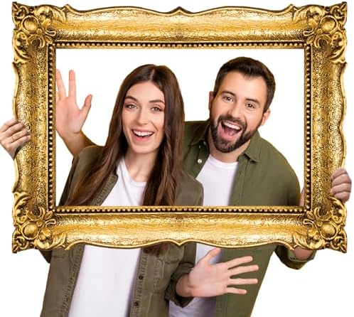 Beeveer Gold 32x24 Inch Photo Frame Props for Weddings and Parties