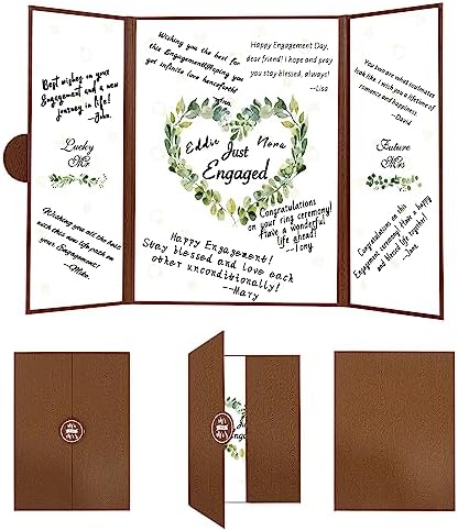 Vlipoeasn Brown Engagement Guest Book Alternative