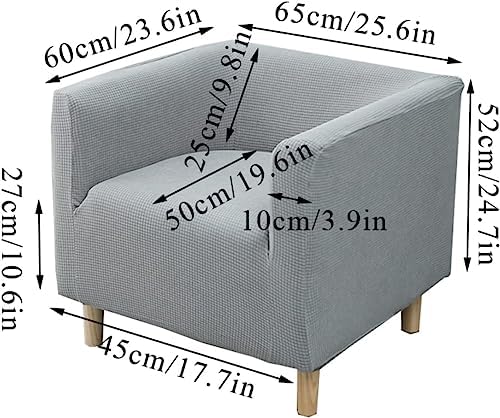 LUXRUB Stretch Square Sofa Covers for Club Chairs