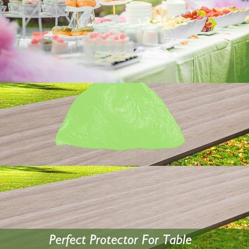 Childom 3 Pack Pink Plastic Tablecloths for 8 Foot Tables