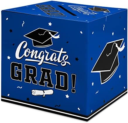 Gatherfun Graduation Decorations Blue Card Box