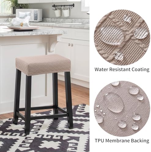 YISUN Stool Covers 2 Pack Stretch Waterproof Saddle Seat Protector