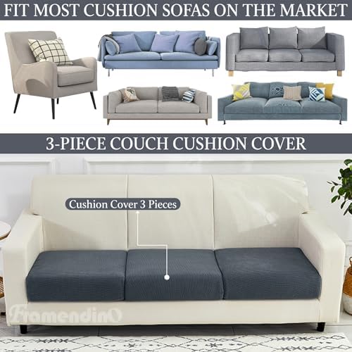 Framendino 3 Pack Dark Grey Sofa Slipcovers
