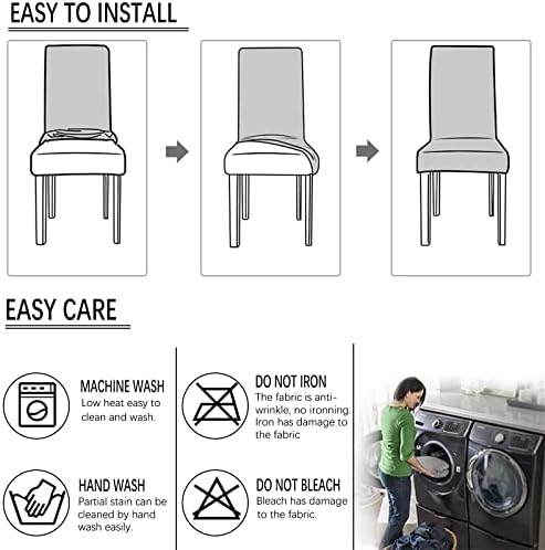 Premium Dining Chair Covers Set of 4 Stretchy Spandex Covers