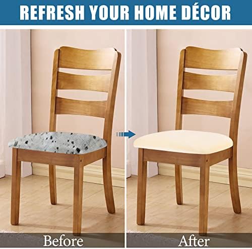 Smiry Velvet Seat Covers for Dining Chairs Set of 2