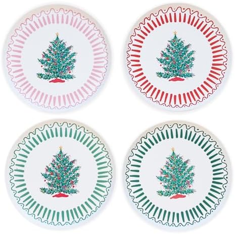 Bonjour Fte X One Only Paper Christmas Tree Plates 8 Pack