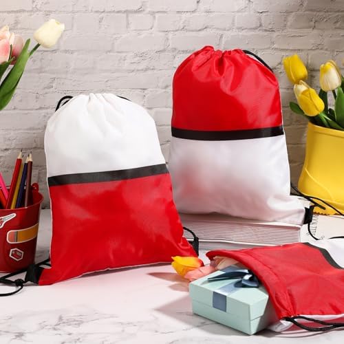 Yiyiring Cartoon Drawstring Bags Bulk Red White Party Favors