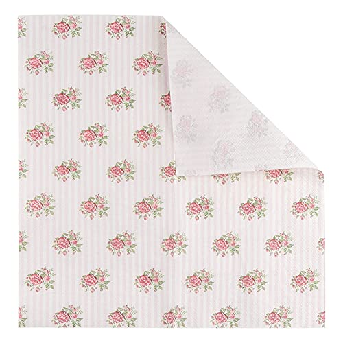 Juvale Vintage Pink Roses Floral Napkins