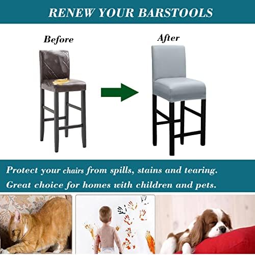 HFCNMY Stretch Waterproof Bar Stool Covers 2 Pack