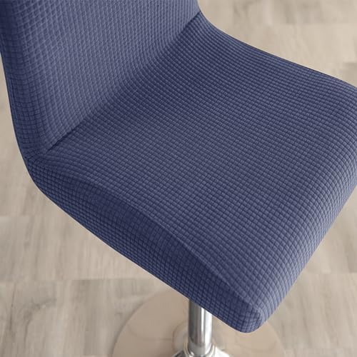 FUANGUI Bar Stool Covers with Back Waterproof Stretch Fit 4PCS Purple Textured