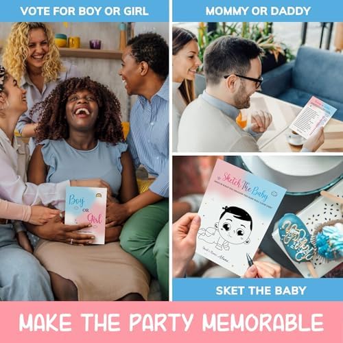 Baby Gender Reveal Game Set for Guests