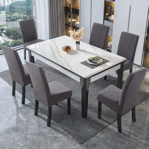 Genina Waterproof Chair Covers Set of 6 for Dining Room and Kitchen