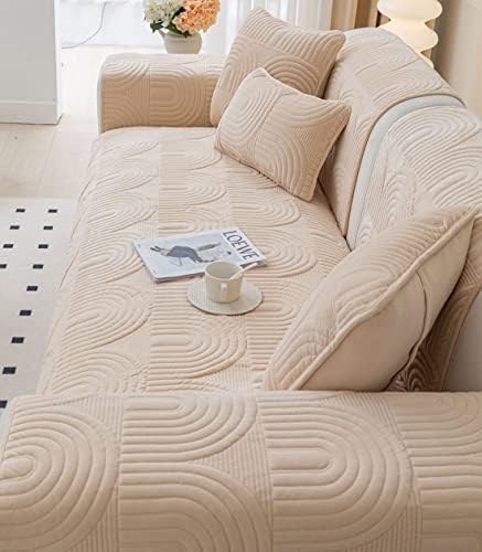 Velvet Plush Sofa Slipcover for Dogs and Kids