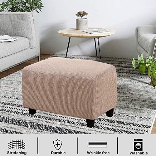 Rectangle Ottoman Slipcover with Elastic Bottom