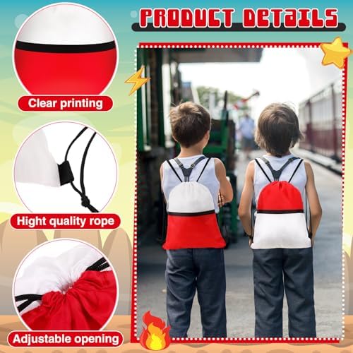 Yiyiring Cartoon Drawstring Bags Bulk Red White Party Favors