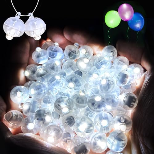 ZGWJ 100Pcs White Mini Light Beads with Lanyard