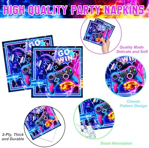 Video Game Birthday Decor Set for 20 Guests