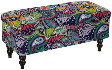 KRFOONN Printed Stretch Ottoman Bench Cover