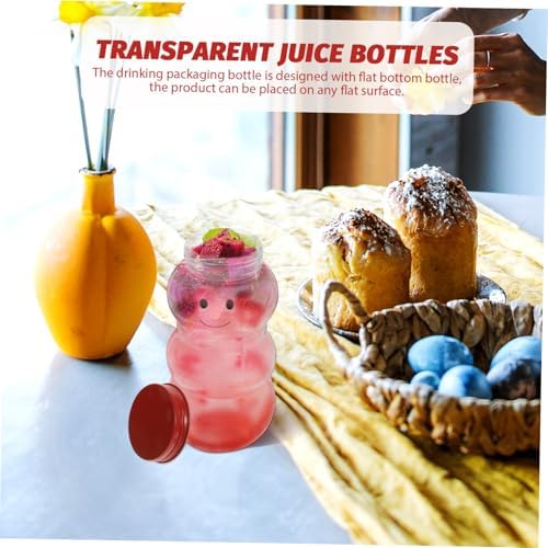 Cabilock 10pcs Snowman Candy Jars Portable Drink Bottles with Sealed Lids