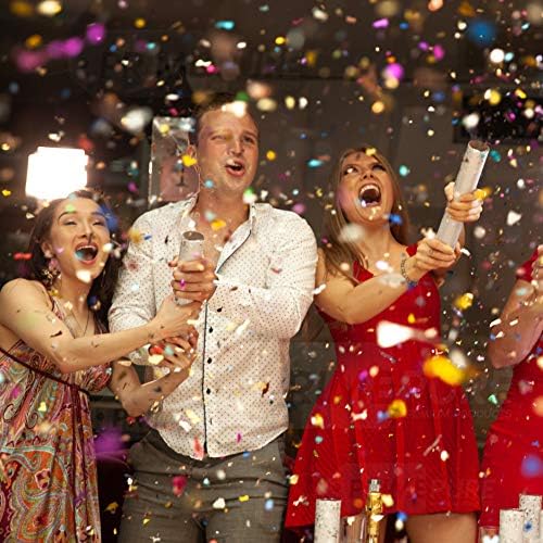 PrimePure Confetti Cannons 2 Pack - Party Poppers for Celebrations