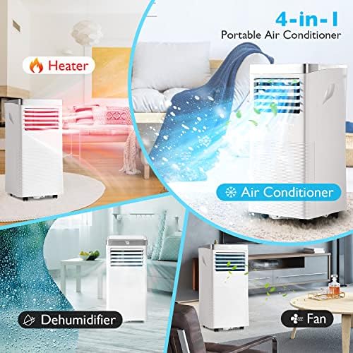 10000 BTU 4-in-1 Portable AC Heater With Fan and Dehumidifier